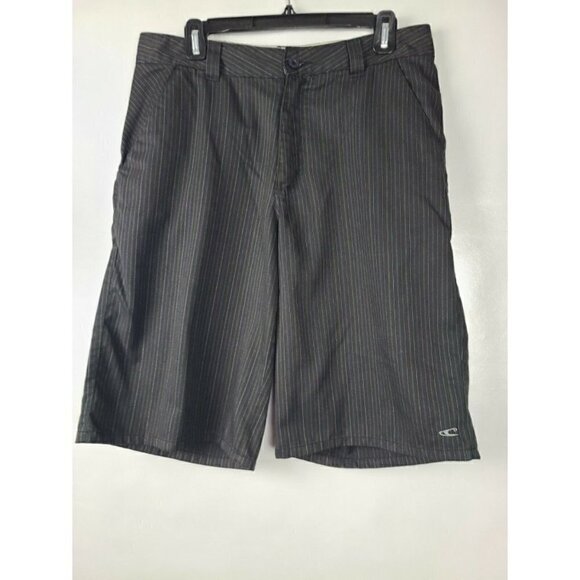 O'Neill Other - 𝅺O'NEILL Black Striped Slash Pockets Mens Shorts 32